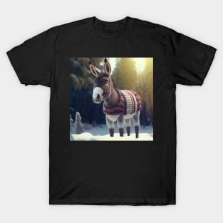 Cute Christmas Donkey T-Shirt